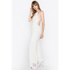 Alyssa White Crochet Jumpsuit