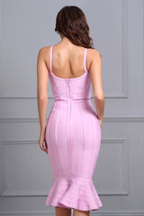 Alice Pink Mermaid Bandage Dress